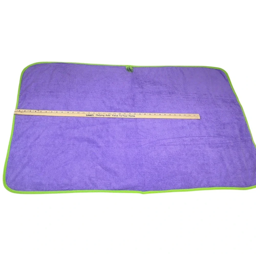 Norwex Baby Bib Towel Set Purple Lime Green‎ BacLock Microfiber Jungle Giraffe